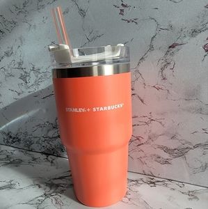 Starbucks x Stanley Korea matte orange 20oz stainless steel tumbler